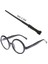 Harry Potter Asası 30 cm ve Siyah Çerçeveli Harry Potter Gözlüğü Seti 1