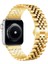 Apple Watch Rolex Stil Paslanmaz Çelik Kordon ( Seri 10 - 46 mm Uyumlu) Gold 2