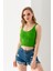 Saç Örgüsü Askılı V Yaka Crop Top, Body, Şık Rahat V Yaka Fitilli Kolsuz T-Shirt Krop, Askılı Krop. 1