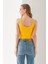 Saç Örgüsü Askılı V Yaka Crop Top, Body, Şık Rahat V Yaka Fitilli Kolsuz T-Shirt Krop, Askılı Krop. 5