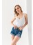Saç Örgüsü Askılı V Yaka Crop Top, Body, Şık Rahat V Yaka Fitilli Kolsuz T-Shirt Krop, Askılı Krop. 4