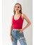 Saç Örgüsü Askılı V Yaka Crop Top, Body, Şık Rahat V Yaka Fitilli Kolsuz T-Shirt Krop, Askılı Krop. 1