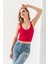 Saç Örgüsü Askılı V Yaka Crop Top, Body, Şık Rahat V Yaka Fitilli Kolsuz T-Shirt Krop, Askılı Krop. 4