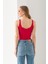 Saç Örgüsü Askılı V Yaka Crop Top, Body, Şık Rahat V Yaka Fitilli Kolsuz T-Shirt Krop, Askılı Krop. 5