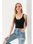 Saç Örgüsü Askılı V Yaka Crop Top, Body, Şık Rahat V Yaka Fitilli Kolsuz T-Shirt Krop, Askılı Krop. 1
