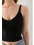 Saç Örgüsü Askılı V Yaka Crop Top, Body, Şık Rahat V Yaka Fitilli Kolsuz T-Shirt Krop, Askılı Krop. 2