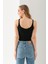 Saç Örgüsü Askılı V Yaka Crop Top, Body, Şık Rahat V Yaka Fitilli Kolsuz T-Shirt Krop, Askılı Krop. 5