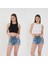 Kadın 3 Lü Adet Fitilli Pamuklu Örme Kaşkorse Crop Bluz Atlet 1