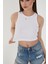 Kadın 3 Lü Adet Fitilli Pamuklu Örme Kaşkorse Crop Bluz Atlet 2