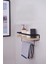 Banyo Rafı Havluluk Organizer Ahşap Metal Banyo Duvar Rafı Havluluk Duvar Rafı 1