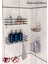 Siyah Paslanmaz Yapışkanlı Metal Banyo Rafı Düzenleyici 4'lü Set Kancalı Duş Rafı Sabunluk Rafı 2