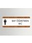 Bay Öğretmen Wc Ofis Departman Kapı İsimliği, Yönlendirme Levhası 26X10 cm Beyaz-Ceviz 1