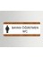 Bayan Öğretmen Wc Ofis Departman Kapı İsimliği, Yönlendirme Levhası 26X10 cm Beyaz-Ceviz 1