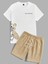 Los Angels Baskılı Ünisex Yazlık T-Shirt ve Şort Takımı 1