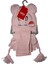 Kitti 1-4 Yaş Kız Çocuk Gülpembe Renk 3'lü Takım Atkı, Bere, Eldiven Örme Set 4