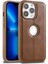 Iphone 15 - 15 Pro - 15 Pro Max - 16 - 16 Plus - 16 Pro - 16 Pro Max Deri Görünümlü Kılıf - Siyah - Kahverengi 1