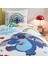 Taç Lisanslı Disney Stitch Tek Kişilik Pamuk Pike Takımı 2