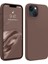 Apple iPhone 14 Plus Uyumlu Premium Lansman Liquid Silikon Kılıf Içi Kadife-Kahverengi 1