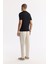 Erkek Siyah Polo Yaka Düğmeli Fitilli Rayon Triko T-shirt A51y5001 4