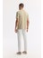 Erkek Vizon Apaj Yaka Jakarlı T-shirt A51Y1069 4