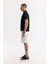Erkek Regular Fit Siyah Polo Yaka Baskılı %100 Pamuk T-Shirt A51Y1167 3