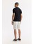 Erkek Regular Fit Siyah Polo Yaka Baskılı %100 Pamuk T-Shirt A51Y1167 4
