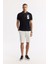 Erkek Regular Fit Siyah Polo Yaka Baskılı %100 Pamuk T-Shirt A51Y1167 5