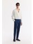 Erkek Carrot Fit Lacivert Klasik Bel %100 Keten Pantolon A51Y3025 1