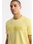 Erkek Sarı Bisiklet Yaka Enjeksiyon Baskılı İnterlok T-Shirt A51Y1021 2