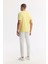 Erkek Sarı Bisiklet Yaka Enjeksiyon Baskılı İnterlok T-Shirt A51Y1021 4