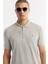Erkek Gri Polo Yaka Jakarlı Elastan Regular Fit T-Shirt A51Y1059 8