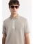 Erkek Gri Polo Yaka Bi-Stretch Baskılı İnterlok Regular Fit T-Shirt A51Y1007 4