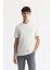 Erkek Beyaz Bisiklet Yaka Hologram Baskılı İnterlok T-Shirt A51Y1132 1