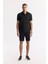 Erkek Siyah Düğmeli Polo Yaka Dokulu Jakarlı T-Shirt A51Y1121 5