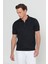 Standart Fit Normal Kesim Polo Yaka Jakarlı Triko Tişört 3