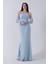Bebe Mavi Drapeli Düğme Detaylı Uzun Abiye 9705361.449 1