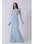 Bebe Mavi Drapeli Düğme Detaylı Uzun Abiye 9705361.449 5