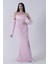 Pudra Drapeli Düğme Detaylı Uzun Abiye 9705361.79 5