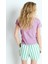 Bisiklet Yaka Düz Lila Kadın T-Shirt GAMI21E25_LILAS 4