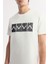 Erkek Ekru Bisiklet Yaka Hologram Baskılı İnterlok T-Shirt A51Y1092 2