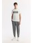 Erkek Ekru Bisiklet Yaka Hologram Baskılı İnterlok T-Shirt A51Y1092 5