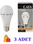 CATA-4229 Şarjlı Led Ampul 9 W Beyaz Işık 3 Adet 4