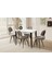 Mini 60 x 100 Milano Mdf Ortadan Açılır Masa 4 Adet Ece Sandalye 1