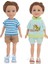 35CM Bebek Ebeveyn-Çocuk Interaktif Oyuncak Sevimli Giydirme Bebek Erkek Kız Bebek (Yurt Dışından) 2