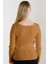Kadın Kamel Kayık Yaka Triko Kazak 4