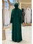 Pelerin, Elbise ve Şal Üçlü Takım 3932 Zümrüt 2