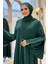 Pelerin, Elbise ve Şal Üçlü Takım 3932 Zümrüt 4