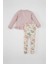 Kız Bebek 2'li Takım Baskılı Bisiklet Yaka Sweatshirt Üst Beli Lastikli Desenli Uzun Tayt D2719A524AU 6