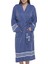Krem Sultan Kimono Yaka Bornoz Koyu Mavi 1