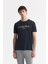 Erkek Antrasit Bisiklet Yaka Baskılı Shoft Touch Flamlı T-Shirt A51Y1138 1